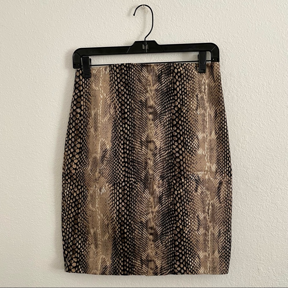 Express Design Studio - Snake Print Pencil Skirt - Size 4
